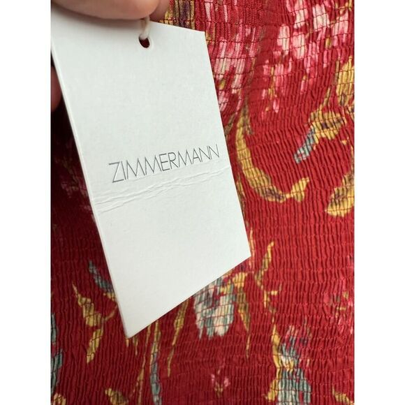 Zimmermann Corsair Shirred Flutter Mini Dress NWT US Sz. 6 (AU 1) - Picture 5 of 7